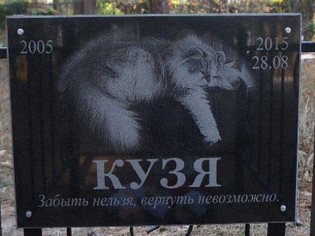Табличка гранитная для животных с портретом и надписью