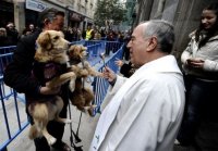 СВЯЩЕННИКИ ОТПЕВАЮТ СОБАК И КОТОВ НА ПОХОРОНАХ